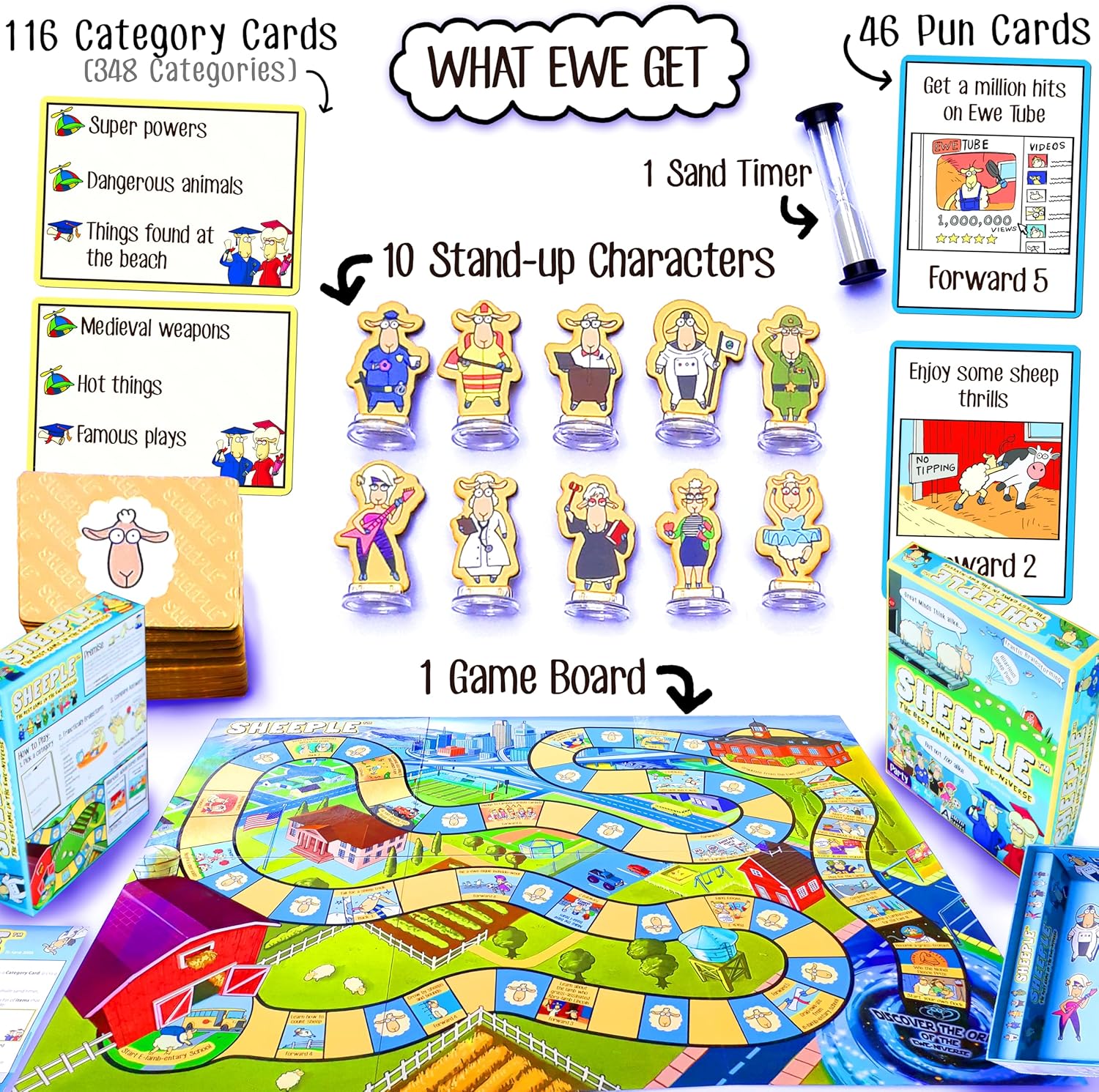 SHEEPLE™ - Where Great Minds Think Alike - Funny Word Association Party Game - Easy to Learn & Play Family Board Game - for Adults, for Teens, and for Kids - All Ages 8 & Up, 3-12 Players