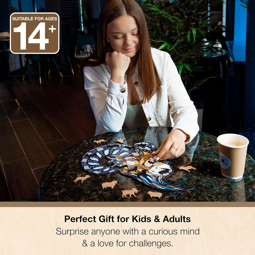 Mastodon S Wooden Puzzle for Adults - A 80-Piece Prehistoric Giant Ready to Adorn Your Living Space with Its Majestic Presence