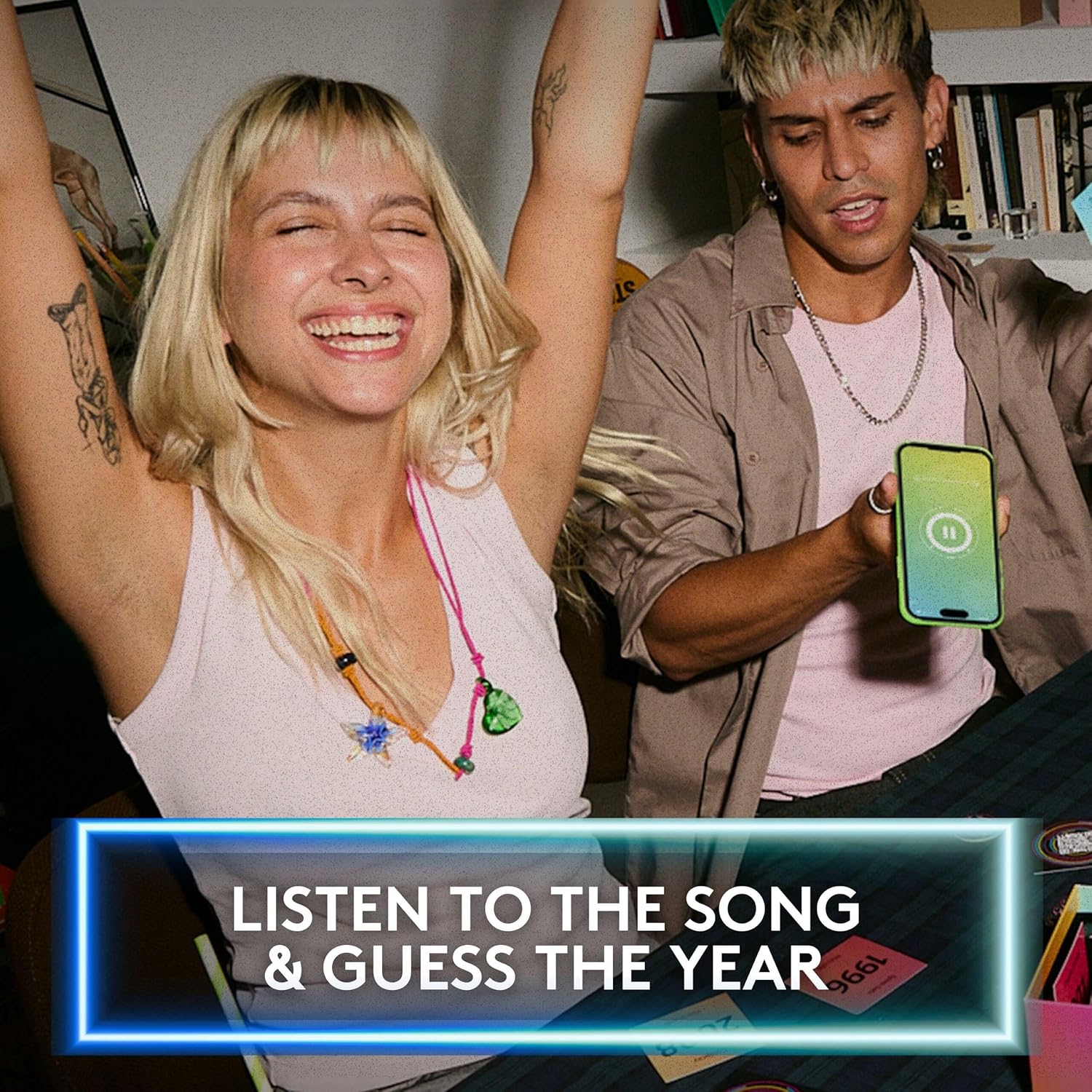 Jumbo Hitster - Guilty Pleasures, Fun Music Quiz Card Game, 2-10 Players - 300 Plus Guilty Pleasure Music Hits - Great for Adult and Family Game Nights (US Edition)