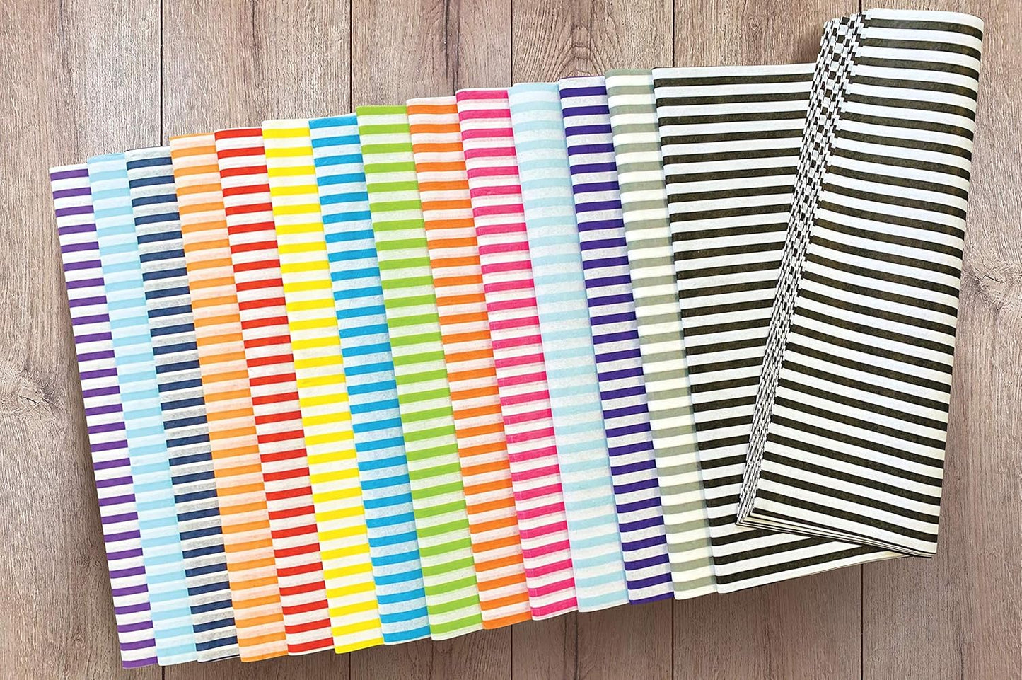 Flexicore Packaging Lilac Purple Pin Stripe Print Gift Wrap Tissue Paper Size: 15 Inch X 20 Inch | Count: 100 Sheets | Color: Lilac Pin Stripe