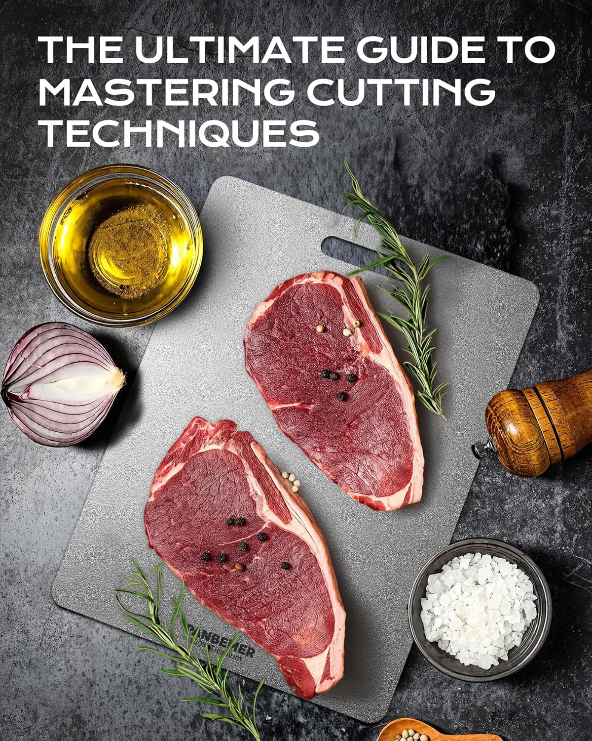 Titanium Cutting Board, Food Grade 100% Pure Titanium Cutting Boards for Kitchen, Non-Toxic Double-Sided Chopping Board, Dishwasher Safe, Easy to Clean – 12 x 9 Inch