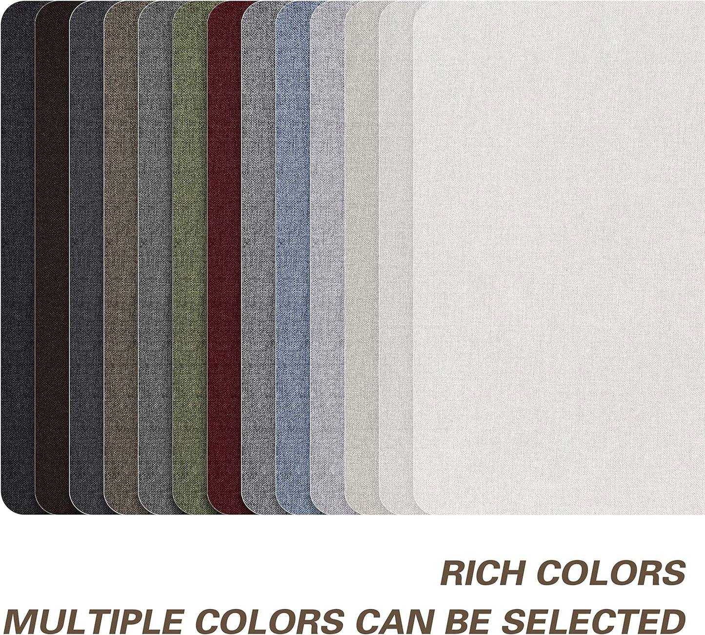 KING MOUNTAIN Fine Linen Repair Patches, Self-Adhesive, Off White, 8" x 11", Multi Color, Can Be Used for Linen Sofa and Clothes Repair