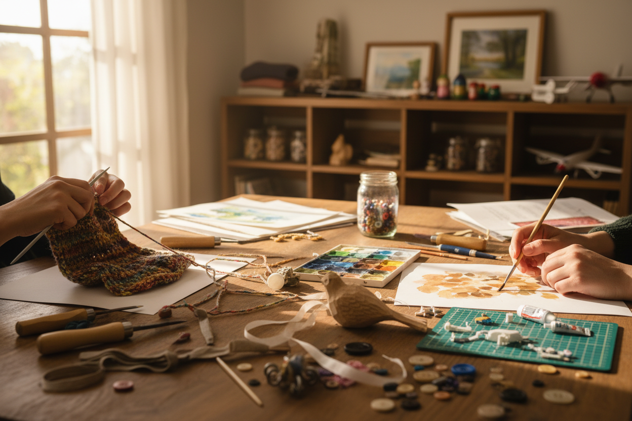 At HobbyWorks, we celebrate curiosity, craftsmanship, and the joy of creating. Welcome to a place where your imagination can run wild, your skills can grow, and your hobbies truly feel like your own. (make it real photo)